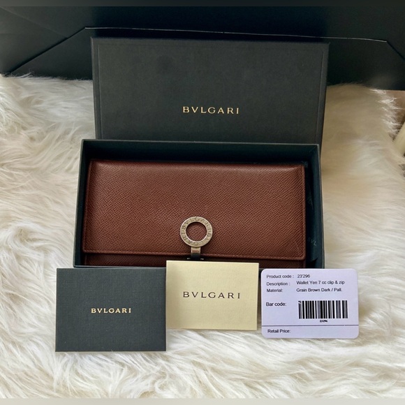 BVLGARI Long Leather Wallet Full Inclusion - Picture 10 of 15